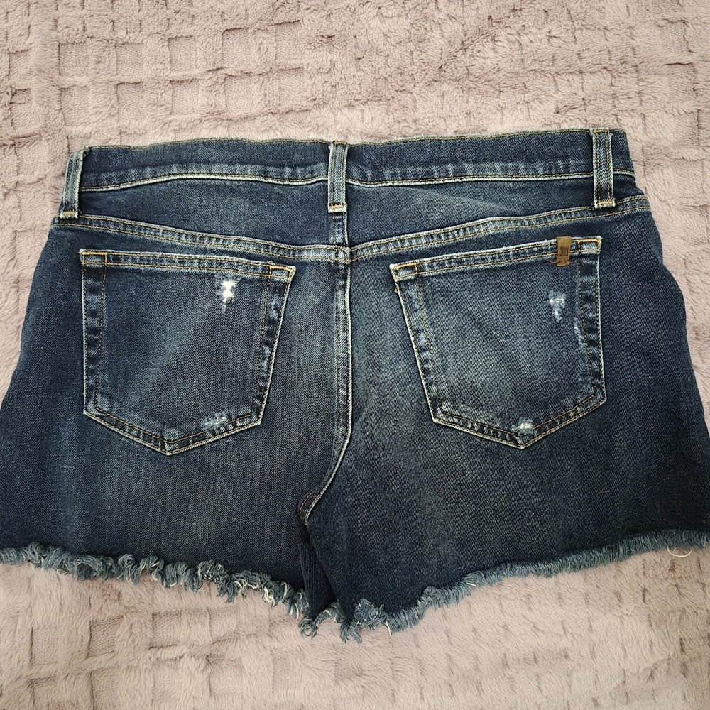 Joe's Jeans Blue Distressed Jean Shorts - Picture 2 of 3